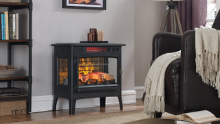 Cozy Up to This Faux Fireplace Heater for $117